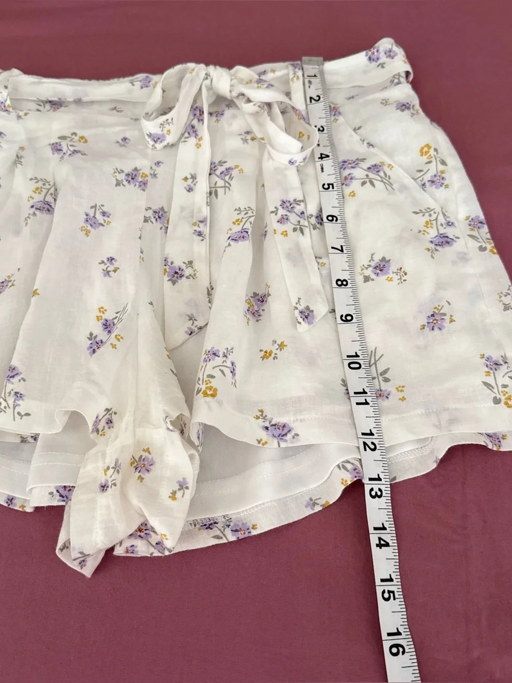 LA Hearts PacSun Ditsy Floral Cotton Tie Waist Lined Shorts Pockets Size S